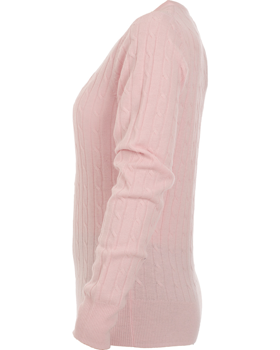 Heren | Truien | GANT | Woman Stretch Lambswool Cable Crew Nantucket Pink