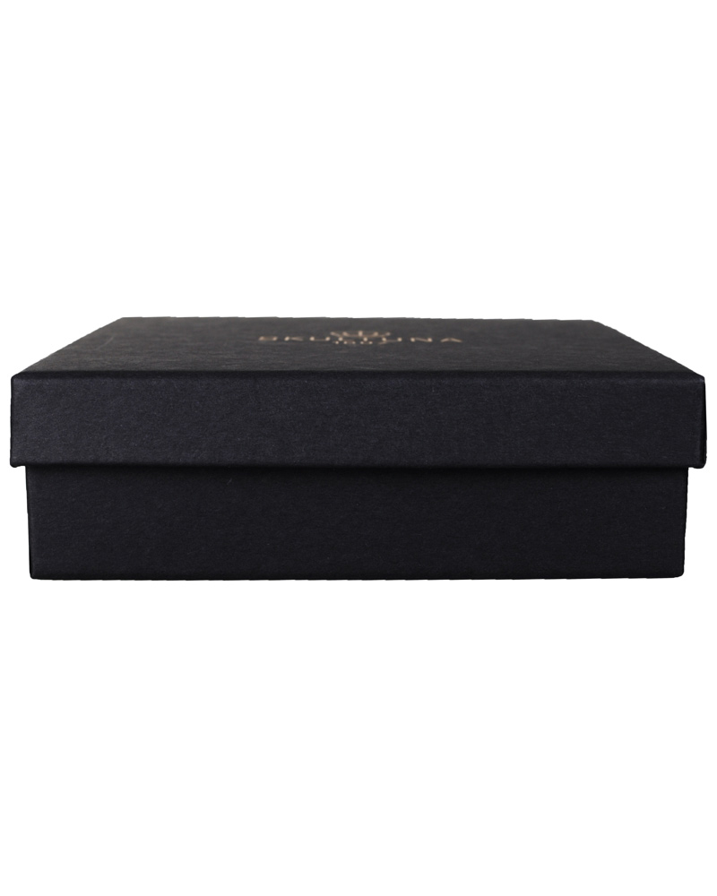 Heren | Skultuna Two Row Leather Bracelet Dark Green Gold | Skultuna | Two Row Leather Bracelet Dark Green Gold