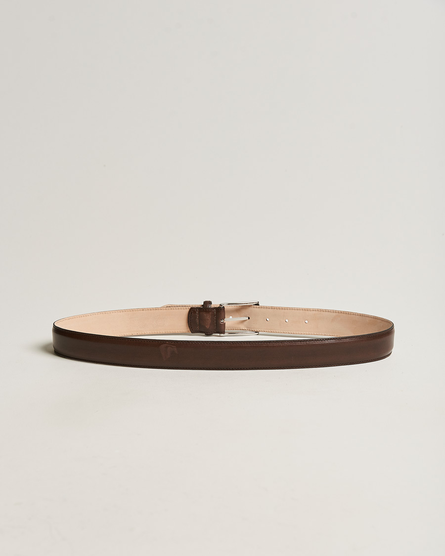 Heren |  | Loake 1880 | Henry Leather Belt 3,3 cm Dark Brown