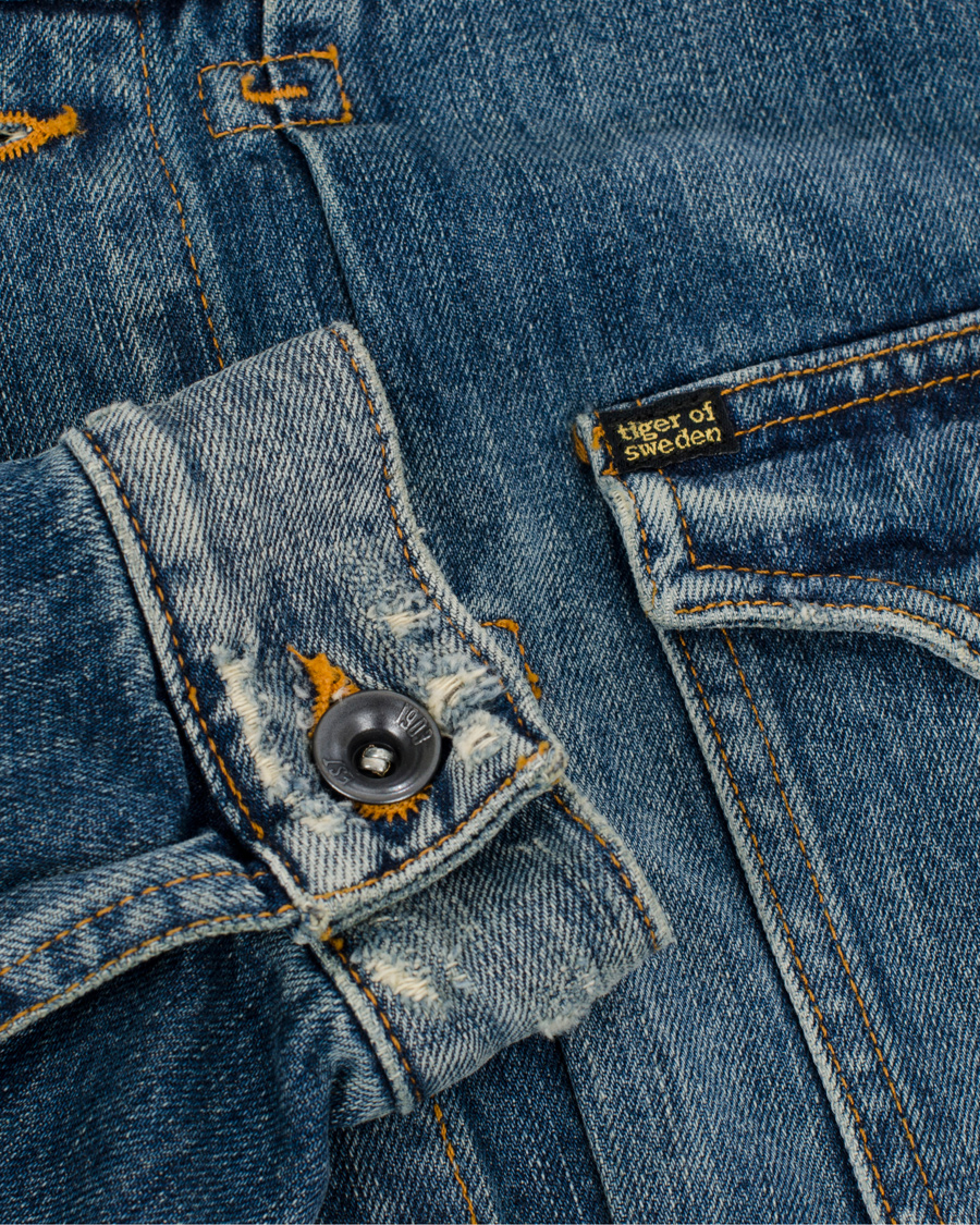 Heren | Jassen | Tiger of Sweden Jeans | Gecko Jeans Jacket Laundry Blue