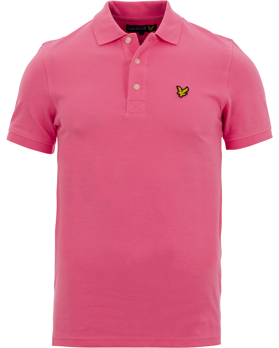 Heren | Polo's | Lyle & Scott | Plain Pique Polo Shirt Hot Pink