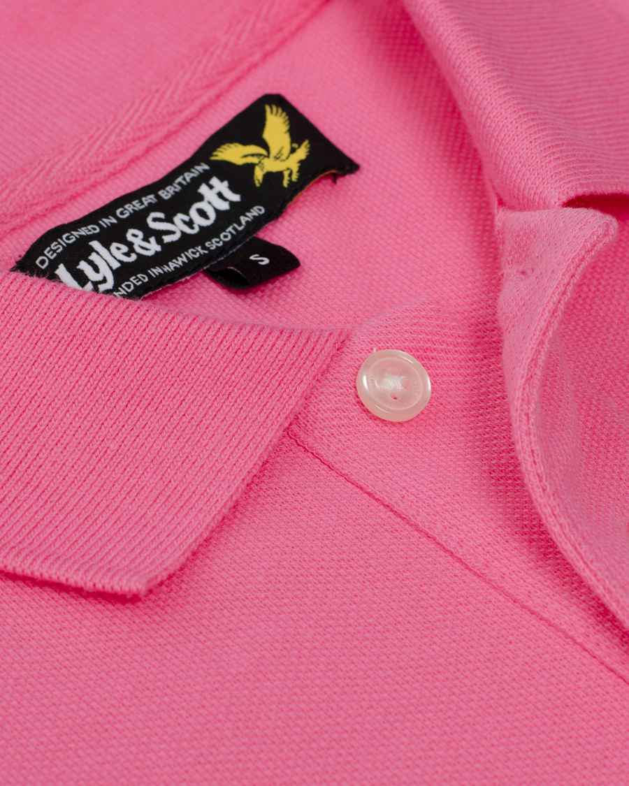 Heren | Polo's | Lyle & Scott | Plain Pique Polo Shirt Hot Pink