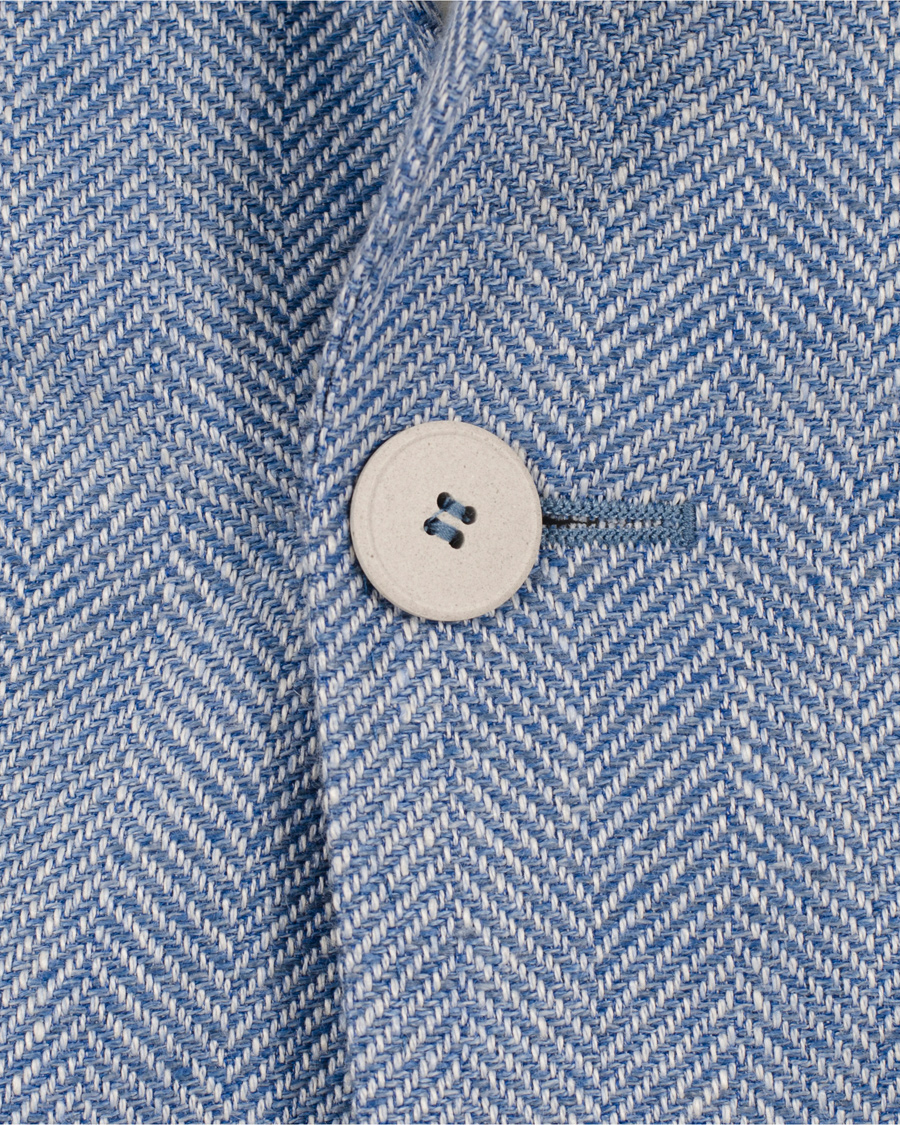 Heren | Blazers | Morris Heritage | Keith Herringbone Blazer Light Blue