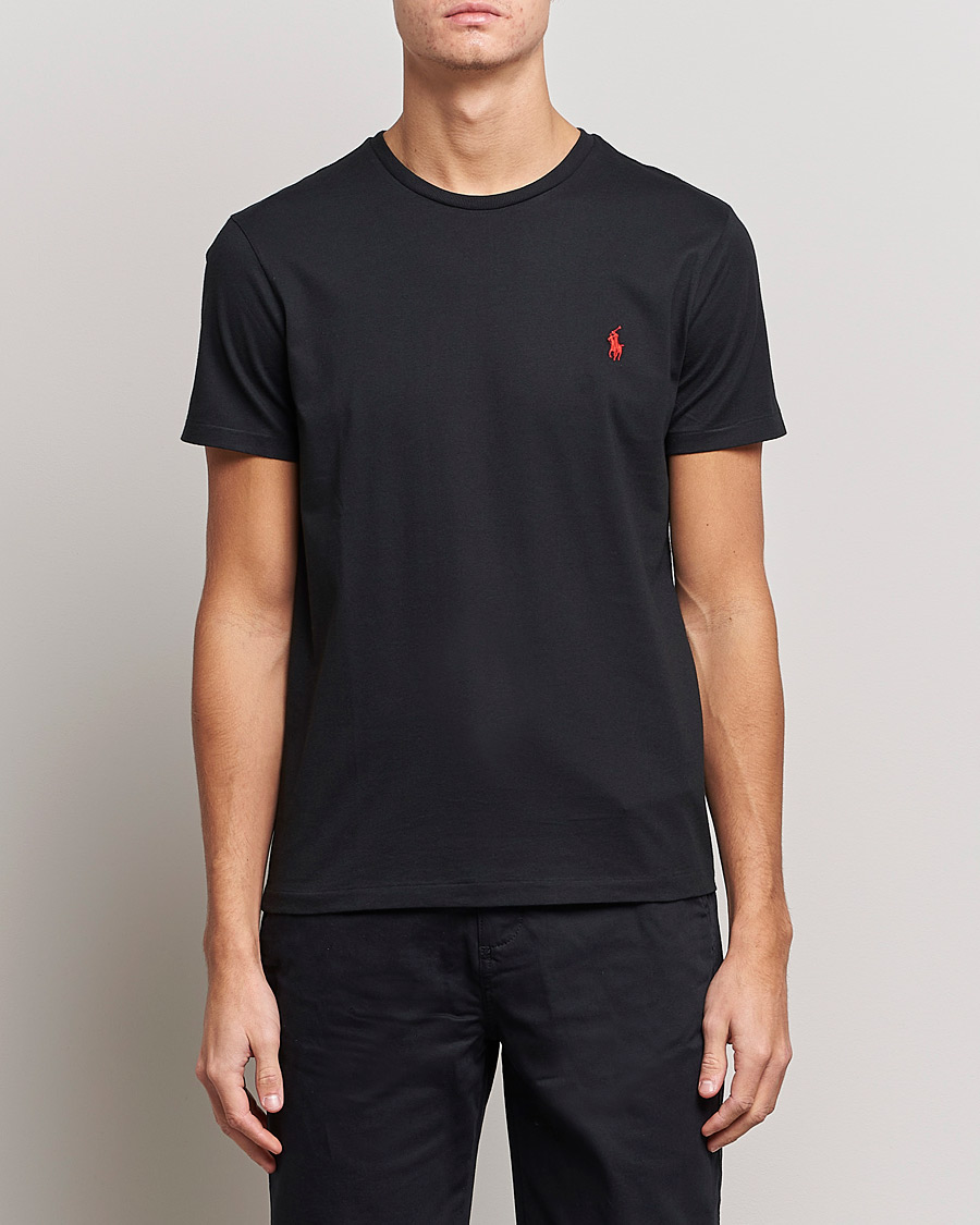 Heren | Zwarte T-shirts | Polo Ralph Lauren | Custom Slim Fit Tee RL Black