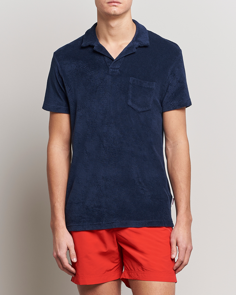 Heren | Poloshirts met korte mouwen | Orlebar Brown | Terry Polo Navy