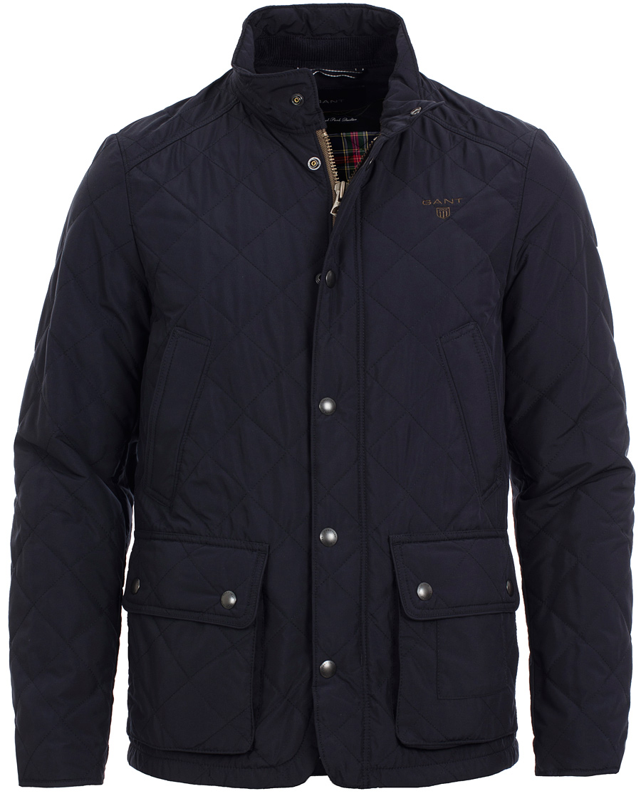 Heren | Jassen | GANT | The Central Park Quilted Jacket Air Force Blue