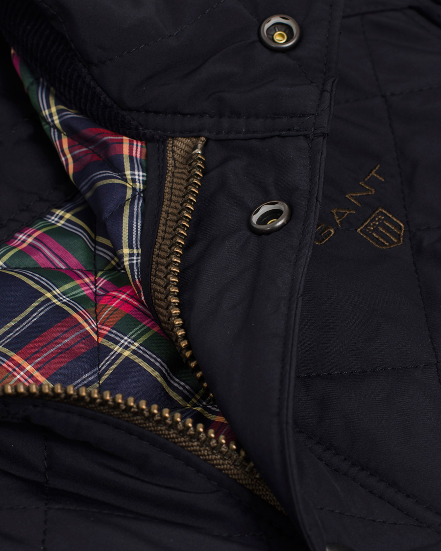 Heren | Jassen | GANT | The Central Park Quilted Jacket Air Force Blue