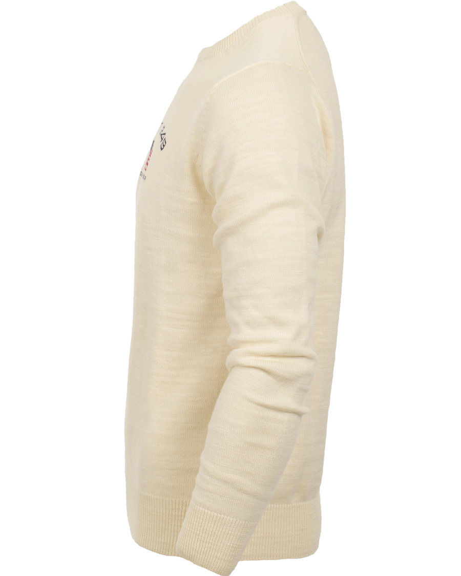 Heren | Truien | GANT | Natural Cotton Retro Flag Crew Ivory
