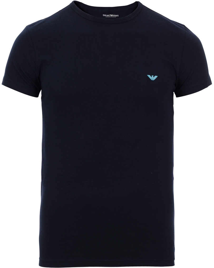 Heren | T-shirts | Emporio Armani | 2-Pack T-shirt Regular Fit Navy/Blue
