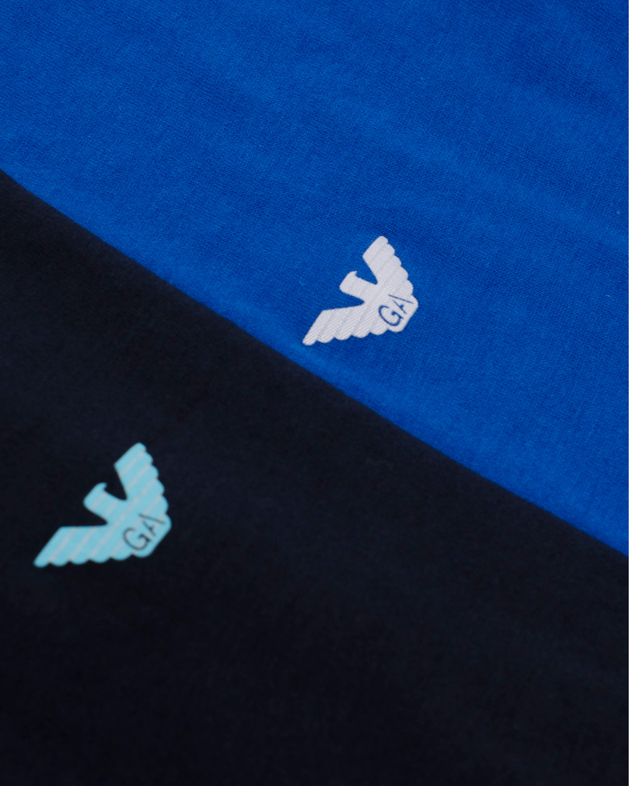 Heren | T-shirts | Emporio Armani | 2-Pack T-shirt Regular Fit Navy/Blue