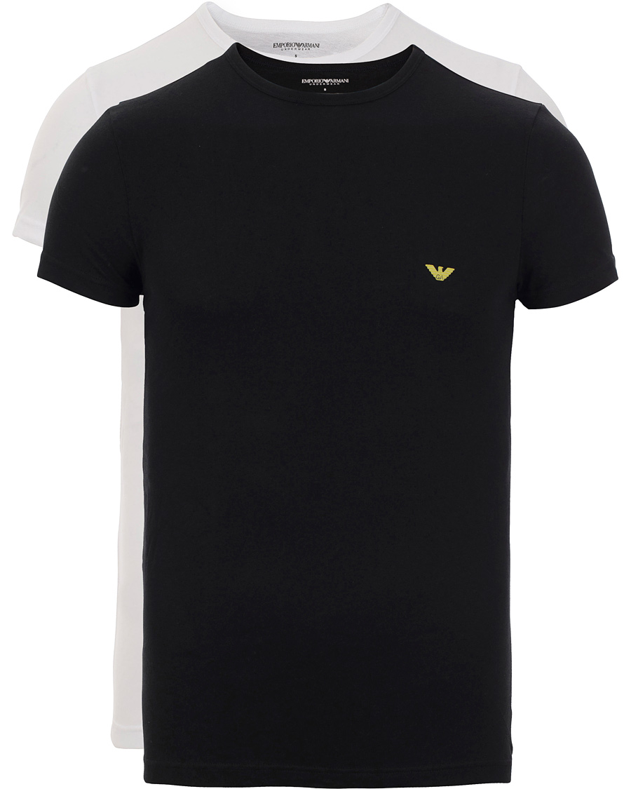 Heren | T-shirts | Emporio Armani | 2-Pack T-shirt Regular Fit White/Black