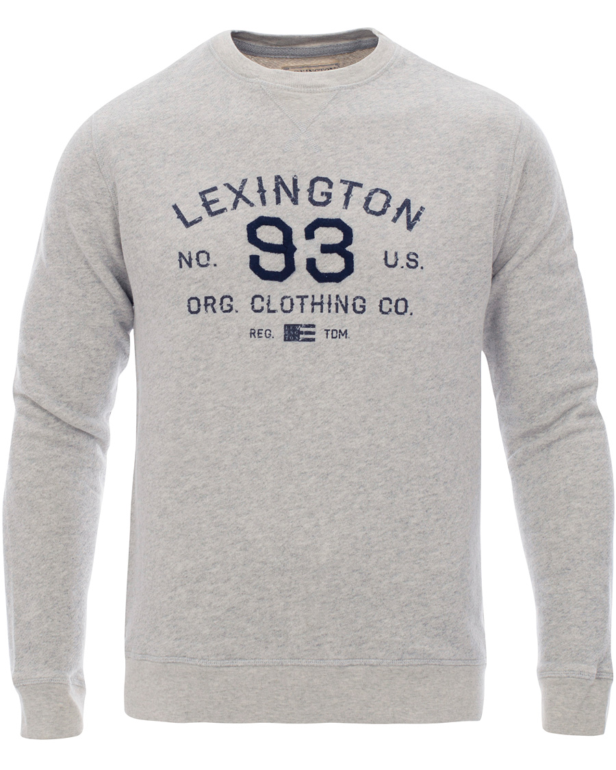 Heren | Truien | Lexington | Lucas Sweatshirt Light Warm Grey Melange