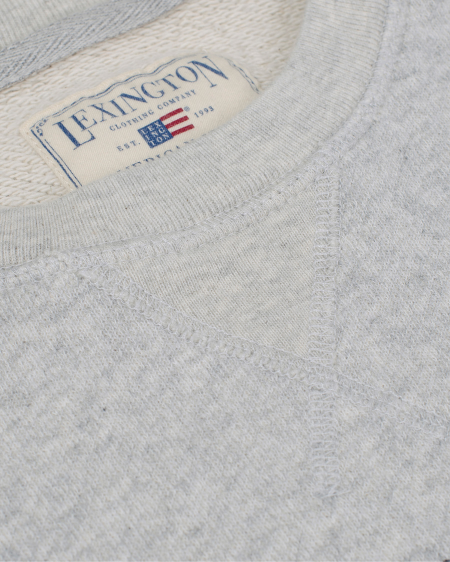 Heren | Truien | Lexington | Lucas Sweatshirt Light Warm Grey Melange