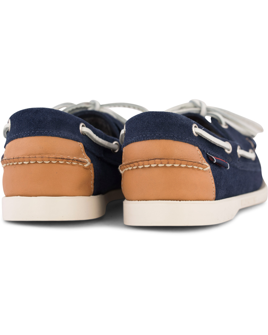 Heren | Sebago Spinnaker Navy Suede/Tan Leather | Sebago | Spinnaker Navy Suede/Tan Leather