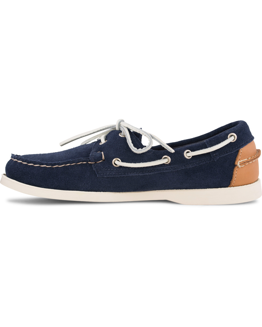 Heren | Sebago Spinnaker Navy Suede/Tan Leather | Sebago | Spinnaker Navy Suede/Tan Leather