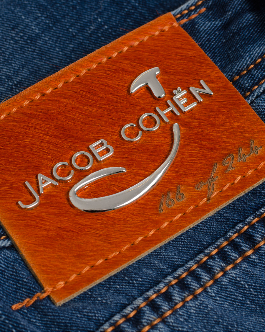 Heren | Jeans | Jacob Cohën | 622 Luxury Edition Jeans Mid Blue/Red Label
