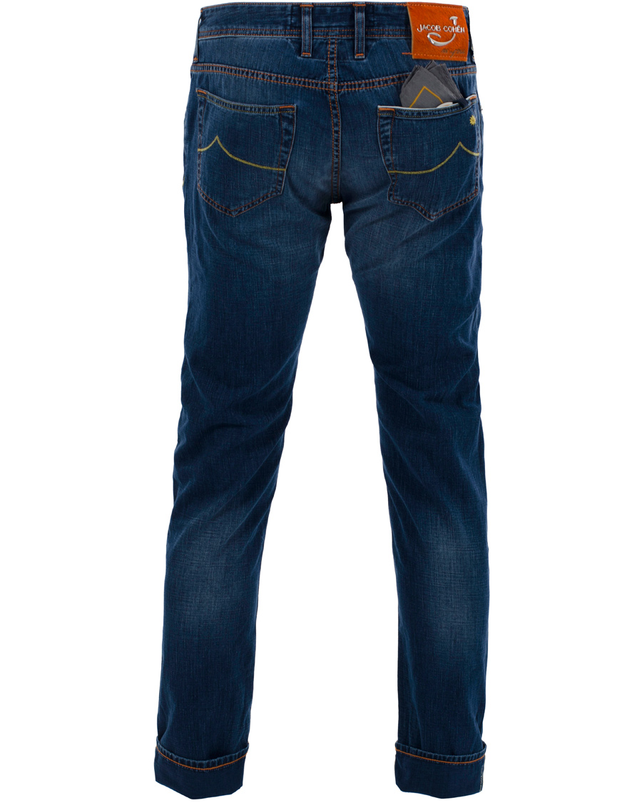 Heren | Jeans | Jacob Cohën | 622 Luxury Edition Jeans Mid Blue/Red Label