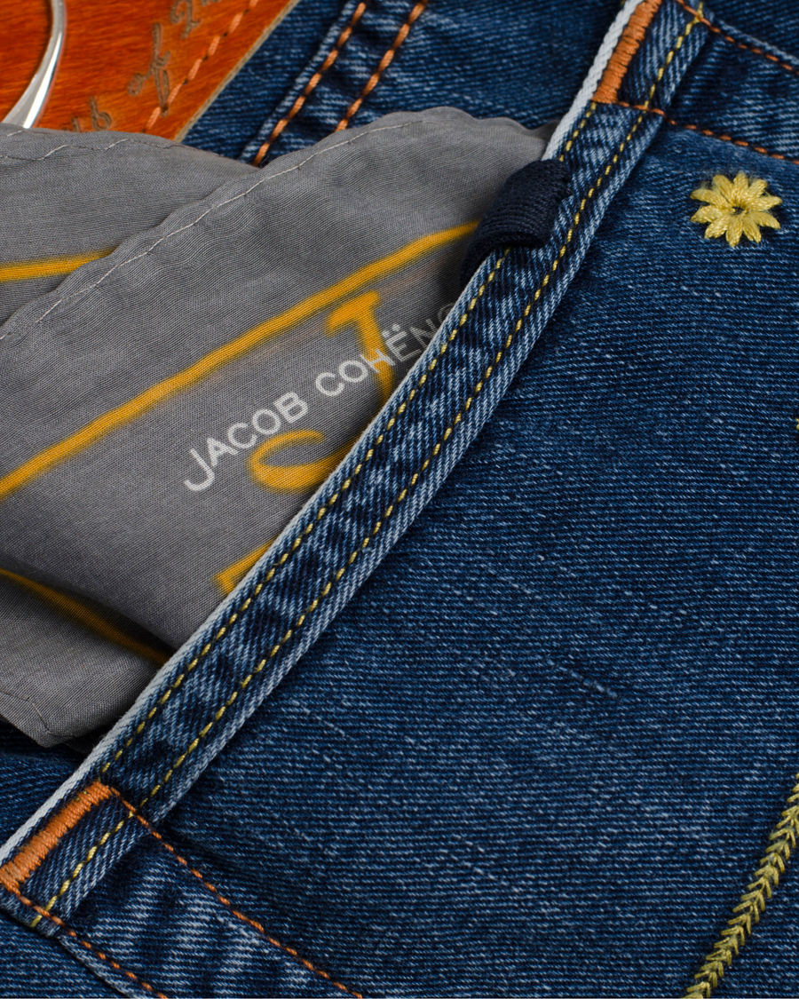 Heren | Jeans | Jacob Cohën | 622 Luxury Edition Jeans Mid Blue/Red Label