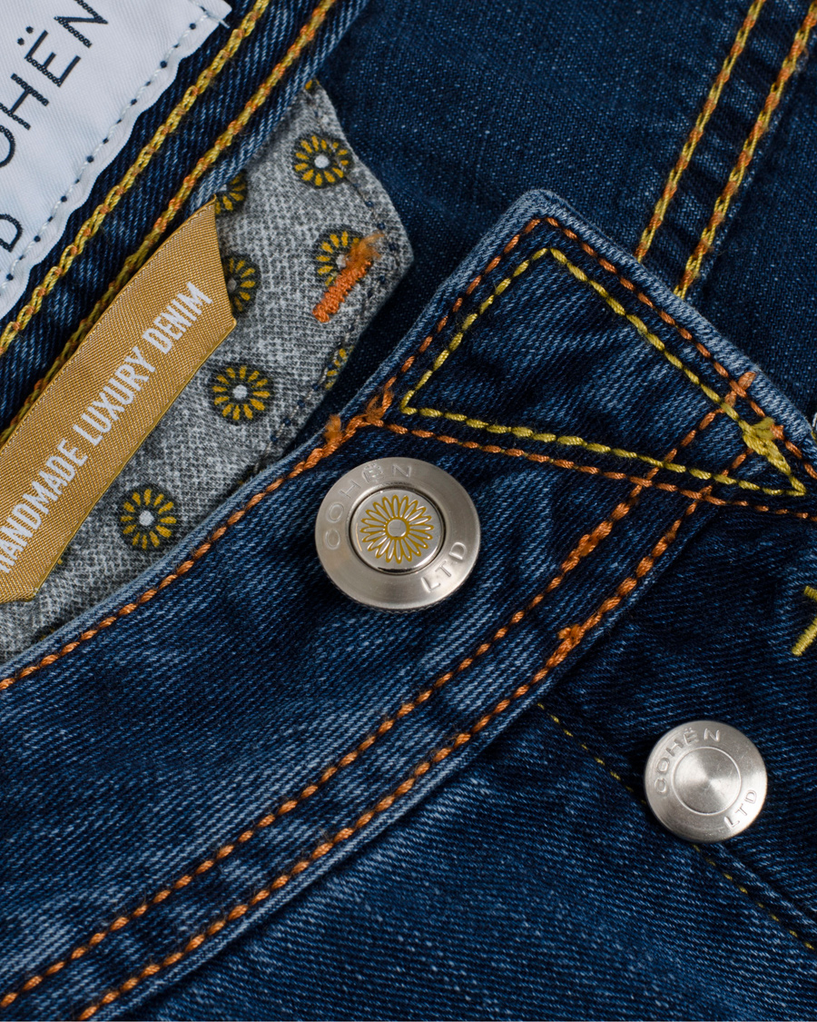Heren | Jeans | Jacob Cohën | 622 Luxury Edition Jeans Mid Blue/Red Label