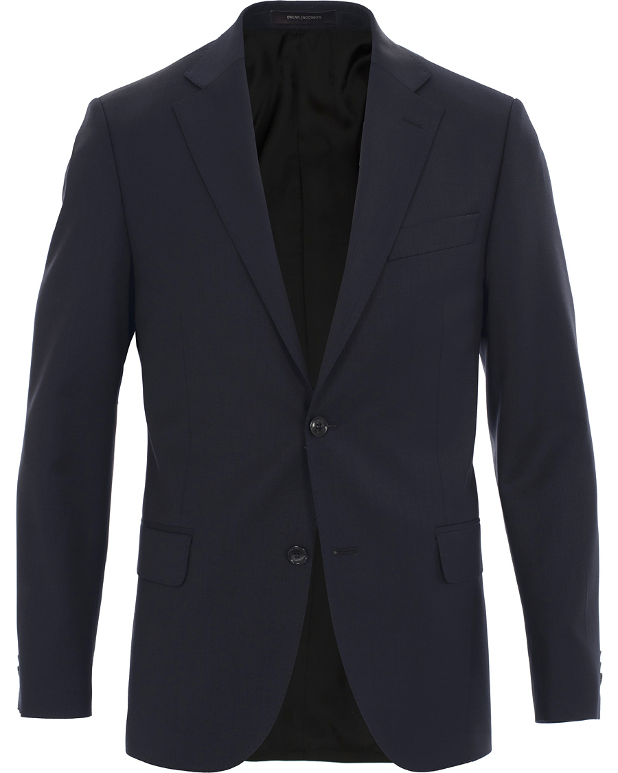 Heren | Blazers | Oscar Jacobson | Edmund Wool/Stretch Blazer Navy 54