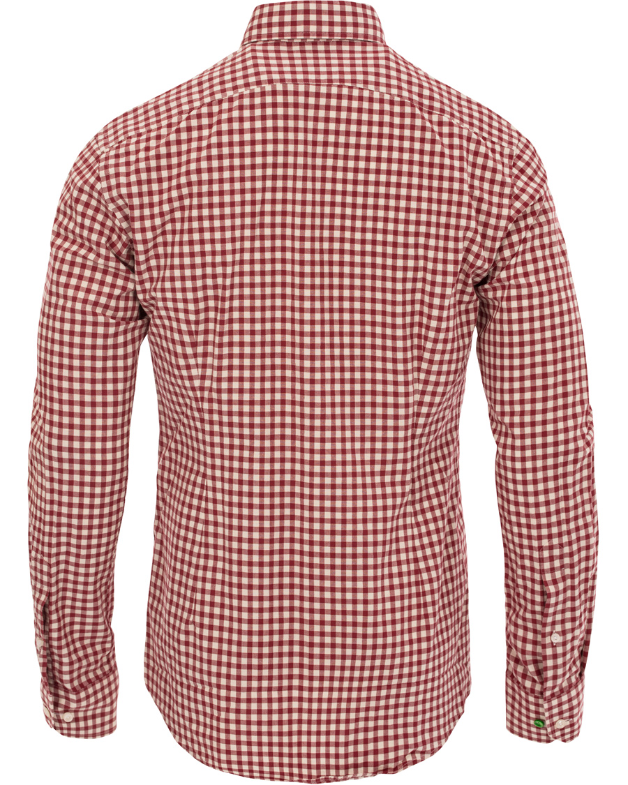 Heren | Overhemden | Eton | Slim Fit Shirt Green Ribbon Check Red