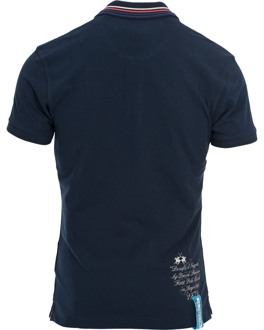 Heren | Polo's | La Martina | Logo Polo Piqué Navy
