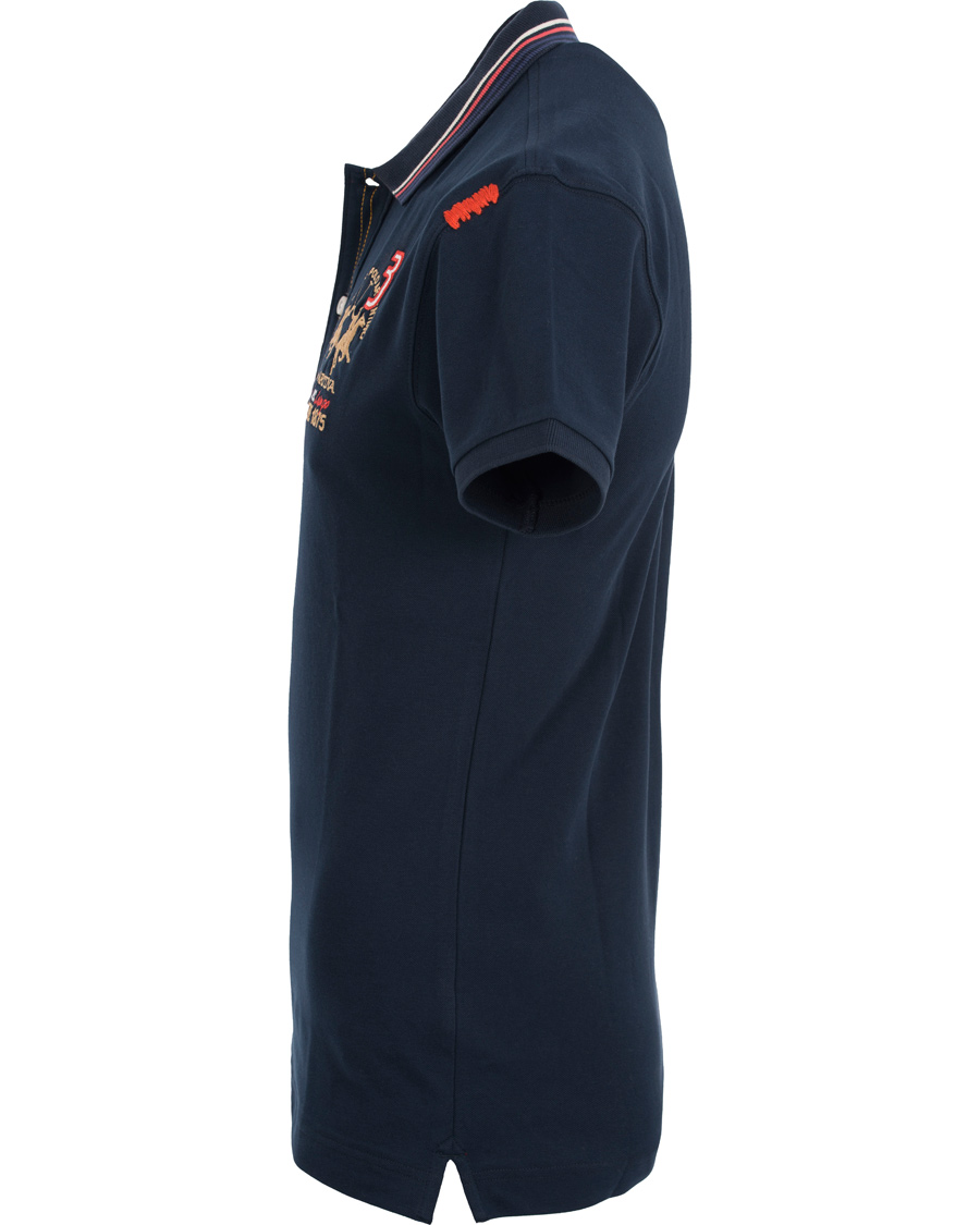 Heren | Polo's | La Martina | Logo Polo Piqué Navy
