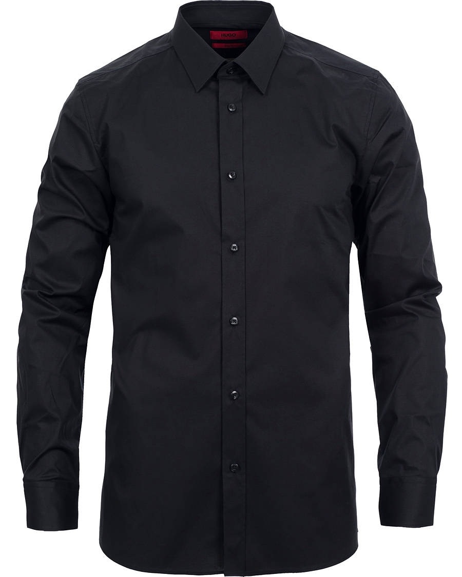 Heren | Overhemden | HUGO | Elisha Slim Fit Shirt Black