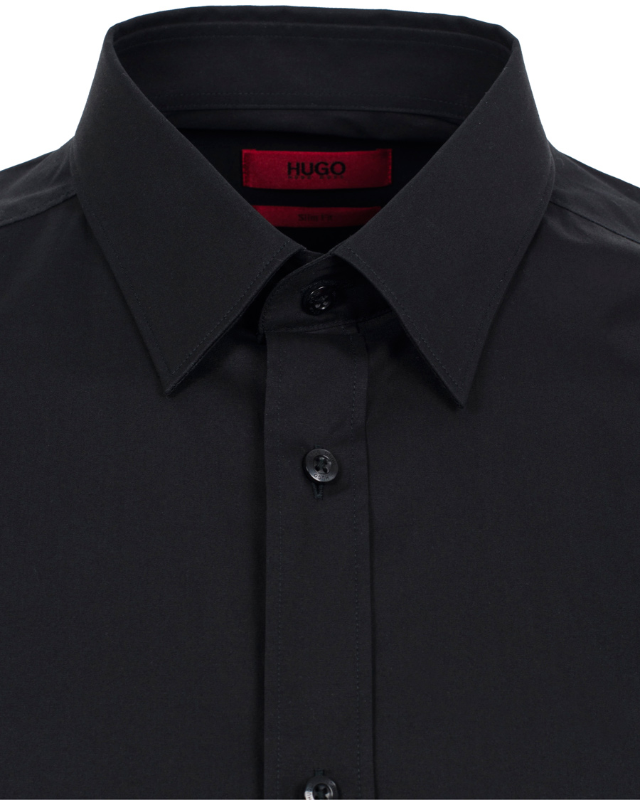 Heren | Overhemden | HUGO | Elisha Slim Fit Shirt Black
