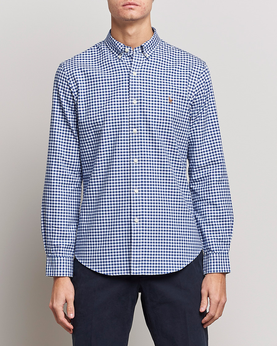 Heren | Oxford overhemden | Polo Ralph Lauren | Slim Fit Shirt Oxford Blue/White Gingham