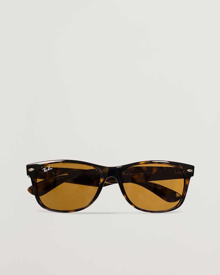 Heren |  | Ray-Ban | New Wayfarer Sunglasses Light Havana/Crystal Brown