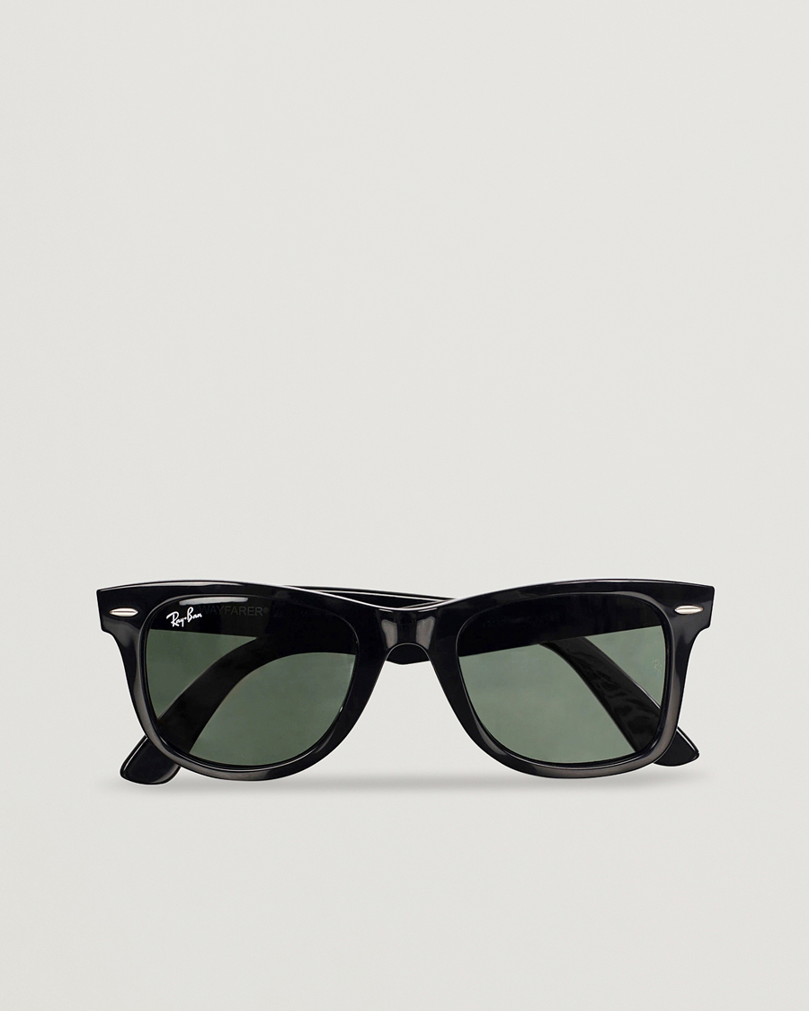 Heren |  | Ray-Ban | Original Wayfarer Sunglasses Black/Crystal Green