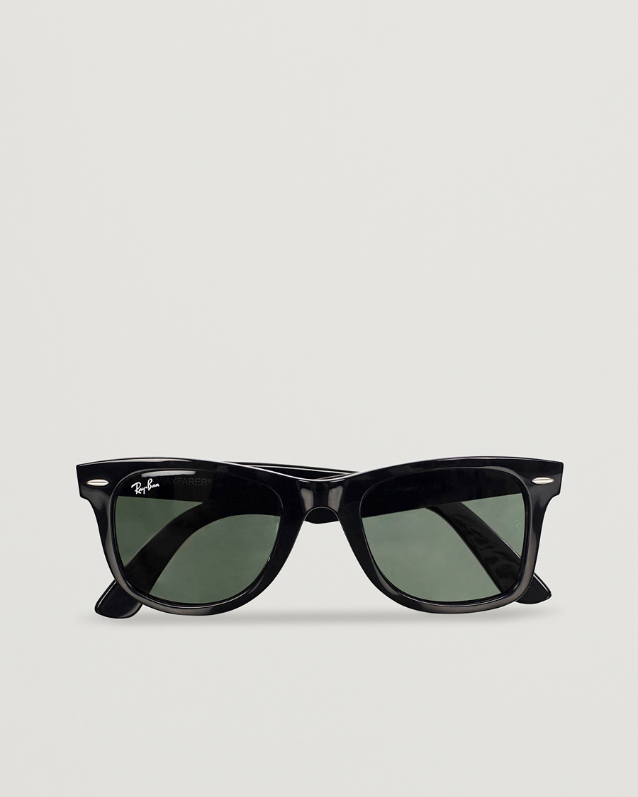 Heren | Zonnebrillen | Ray-Ban | Original Wayfarer Sunglasses Black/Crystal Green