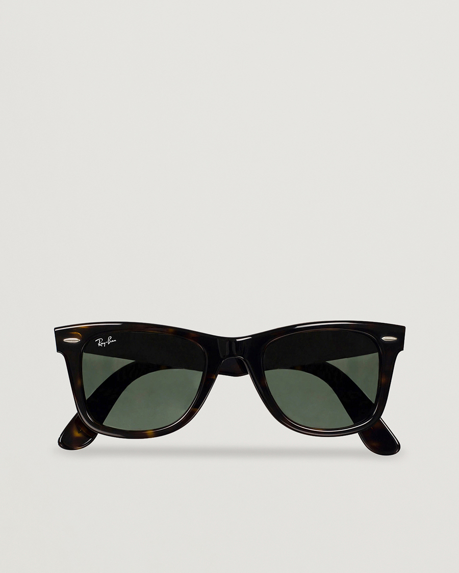 Heren | Zonnebrillen | Ray-Ban | Original Wayfarer Sunglasses Tortoise/Crystal Green