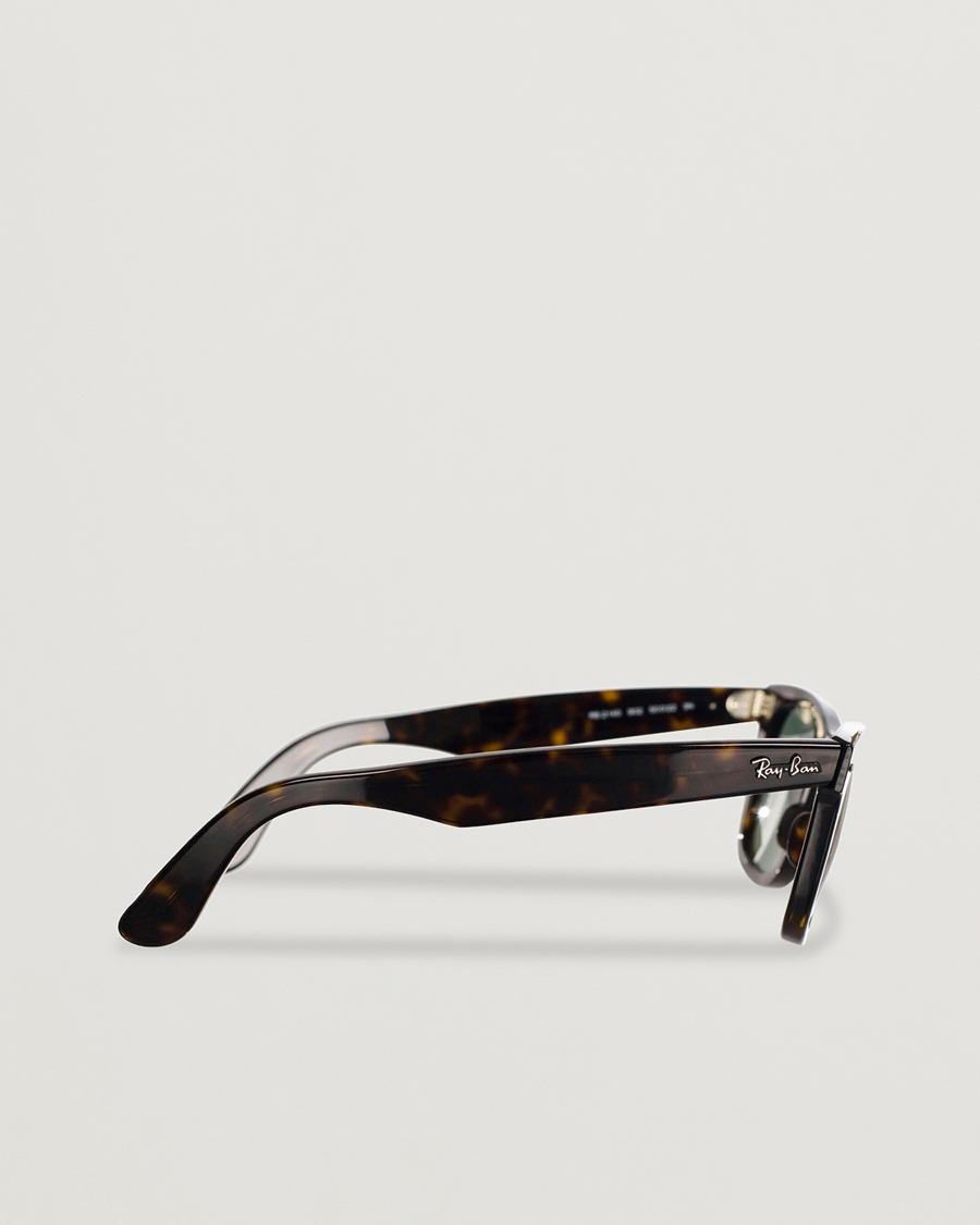 Heren | Zonnebrillen | Ray-Ban | Original Wayfarer Sunglasses Tortoise/Crystal Green