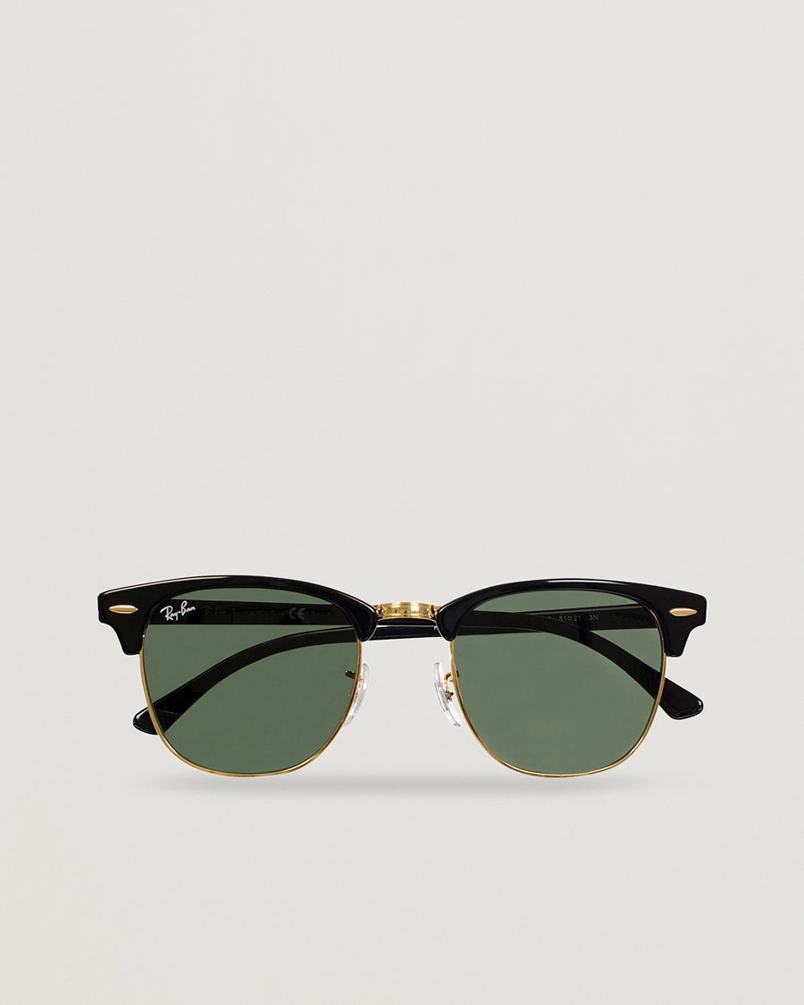 Heren | Zonnebrillen | Ray-Ban | Clubmaster Sunglasses Ebony/Crystal Green