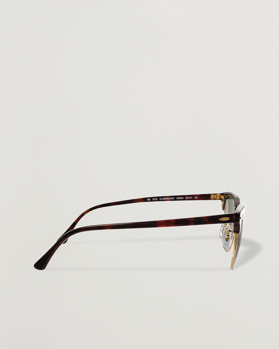 Heren | Zonnebrillen | Ray-Ban | Clubmaster Sunglasses Mock Tortoise/Crystal Green