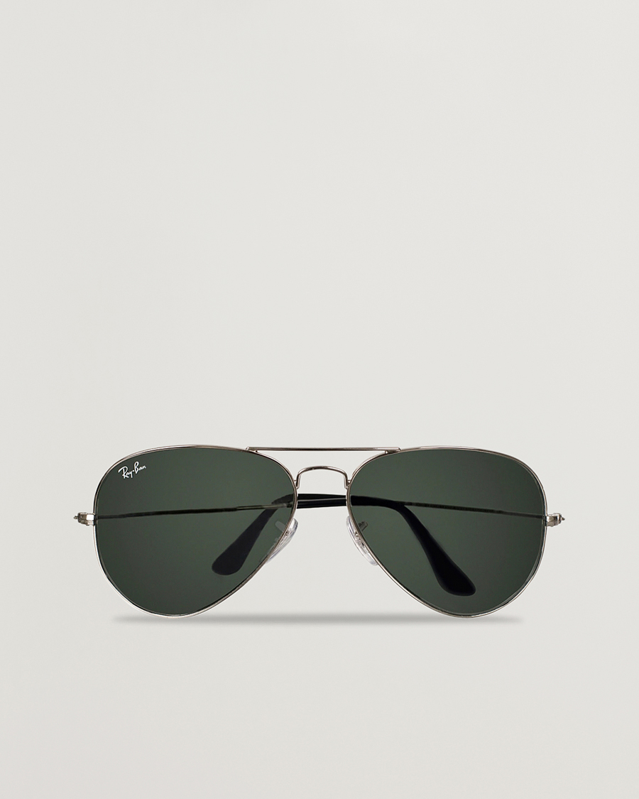 Heren | Zonnebrillen | Ray-Ban | 0RB3025 Aviator Large Metal Sunglasses Silver/Grey Mirror