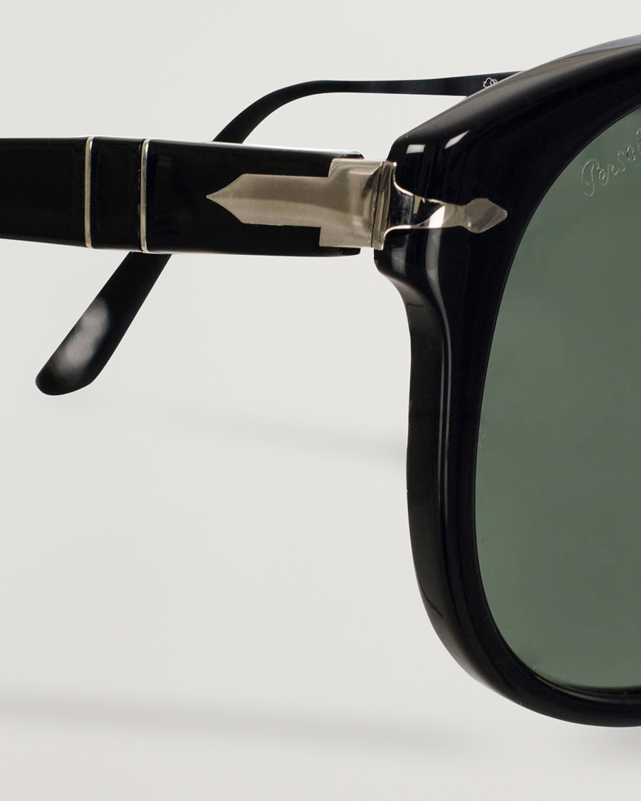 Heren | Zonnebrillen | Persol | 0PO0714 Folding Sunglasses Black/Crystal Green