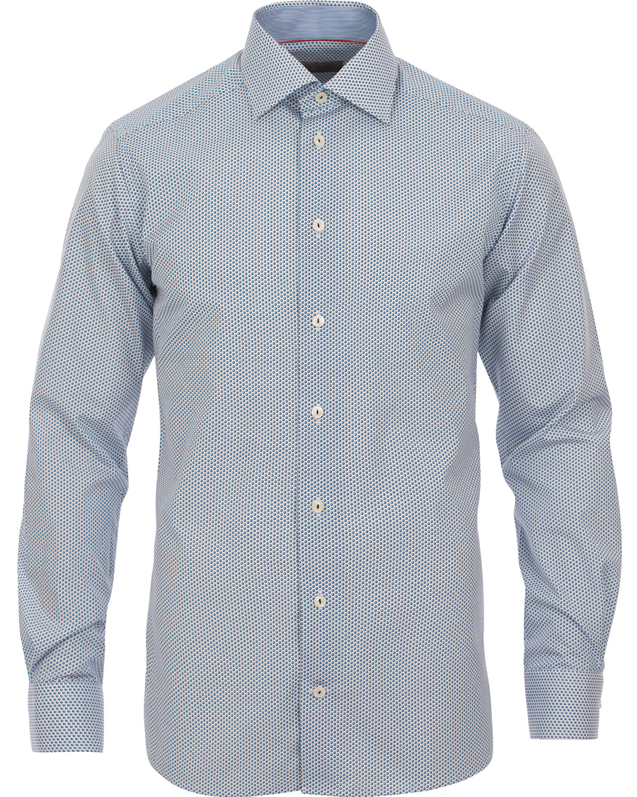 Heren | Overhemden | Eton | Slim Fit Limited Polka Dot Shirt Navy
