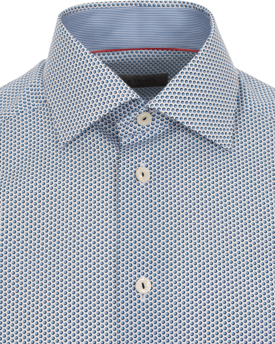 Heren | Overhemden | Eton | Slim Fit Limited Polka Dot Shirt Navy