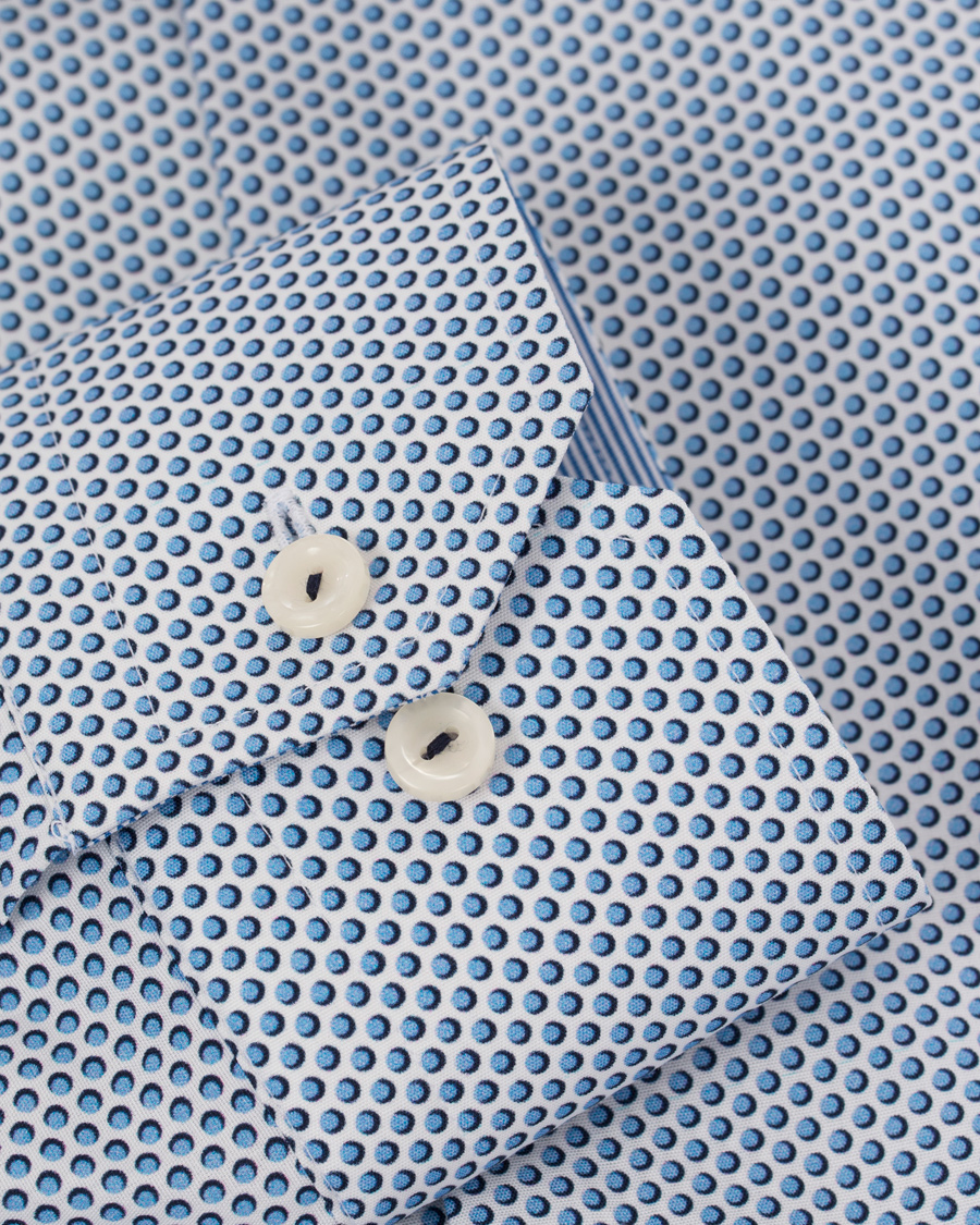 Heren | Overhemden | Eton | Slim Fit Limited Polka Dot Shirt Navy