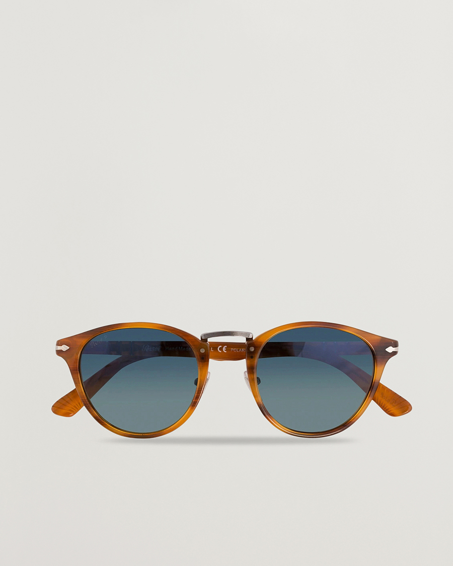 Heren | Zonnebrillen | Persol | 0PO3108S Polarized Sunglasses Striped Brown/Gradient Blue