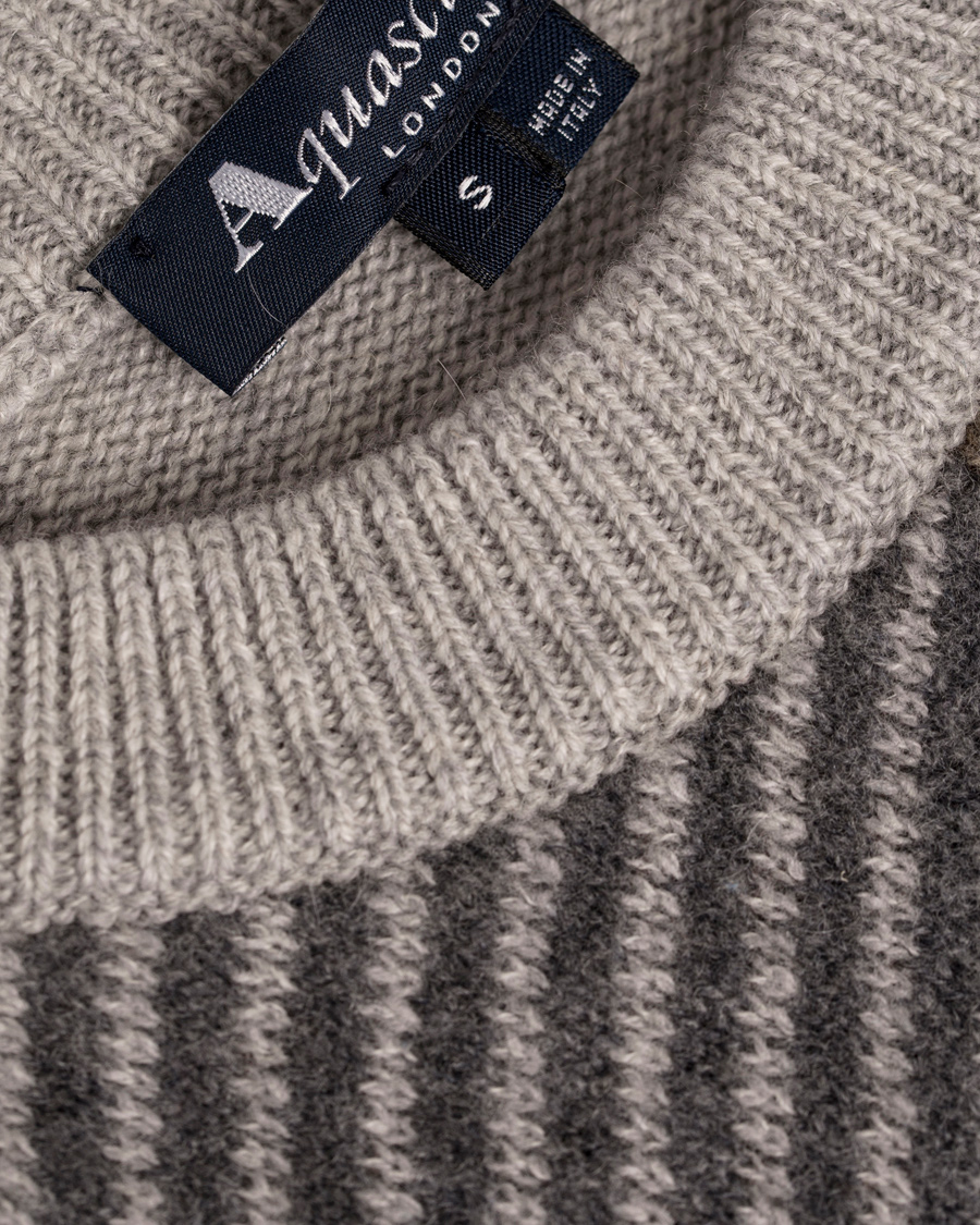 Heren | Truien | Aquascutum | Freddie Club Check Intarsia Knit Sweater Vicuna