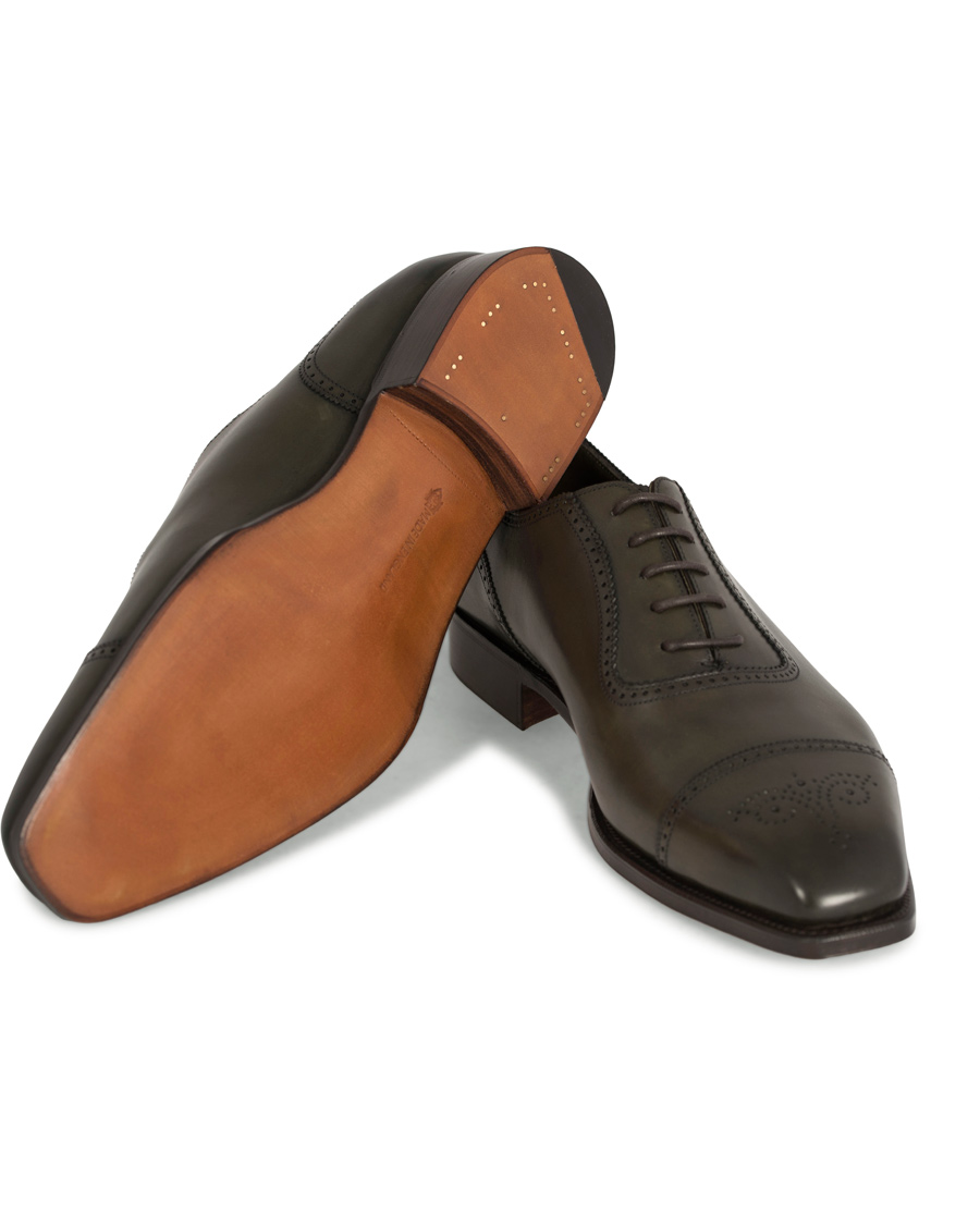 Heren | Edward Green Lichfield II Brogue Olive Antique Calf | Edward Green | Lichfield II Brogue Olive Antique Calf