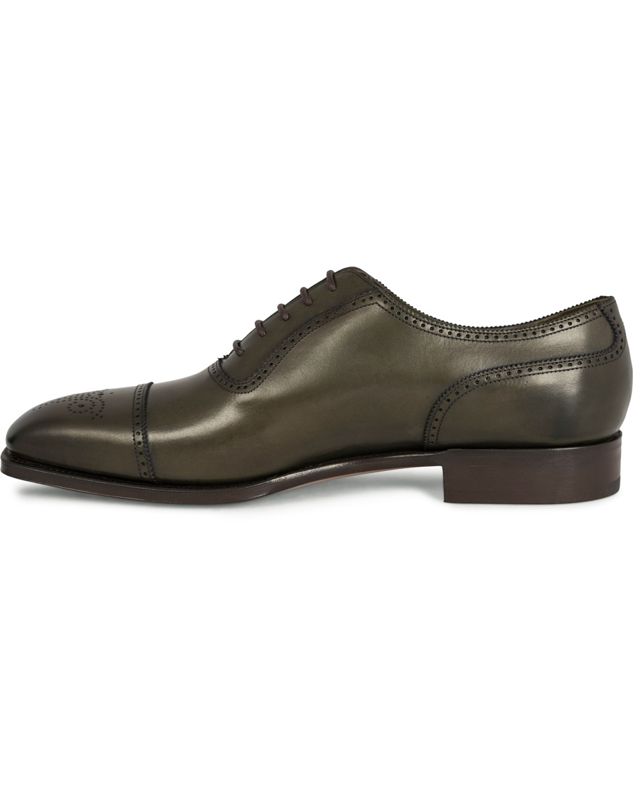 Heren | Edward Green Lichfield II Brogue Olive Antique Calf | Edward Green | Lichfield II Brogue Olive Antique Calf