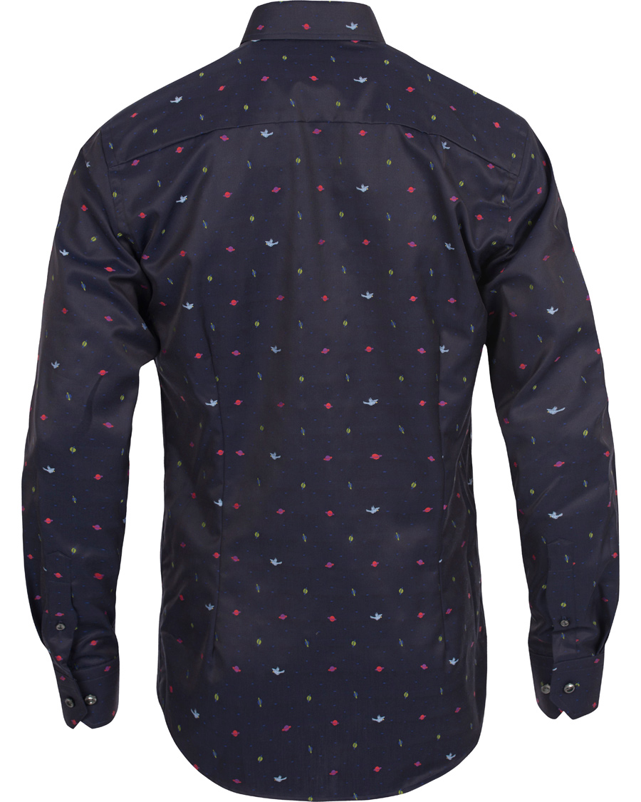 Heren | Overhemden | Eton | Slim Fit Shirt Red Ribbon Planet Navy