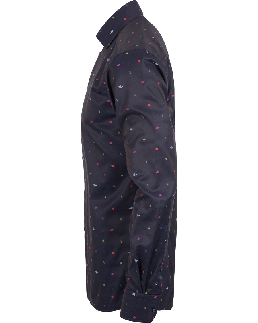 Heren | Overhemden | Eton | Slim Fit Shirt Red Ribbon Planet Navy