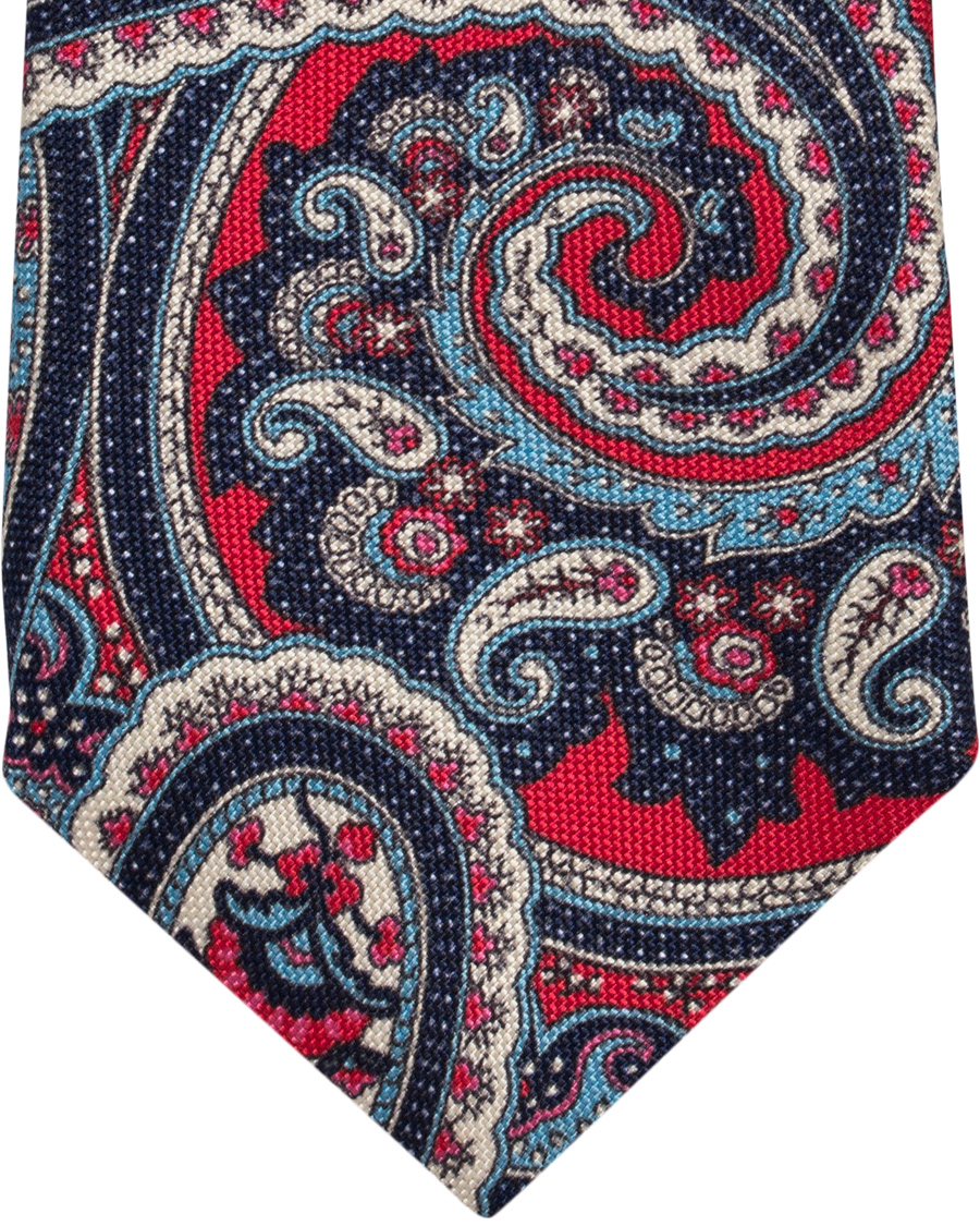 Heren | Eton Paisley Tie 7 cm Red | Eton | Paisley Tie 7 cm Red
