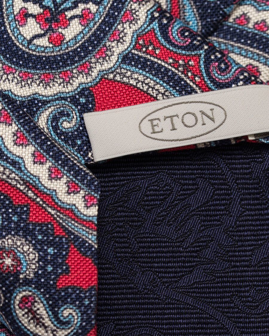 Heren | Eton Paisley Tie 7 cm Red | Eton | Paisley Tie 7 cm Red
